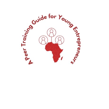 peer training guide logo. a peer training guide for young entrepreneurs.